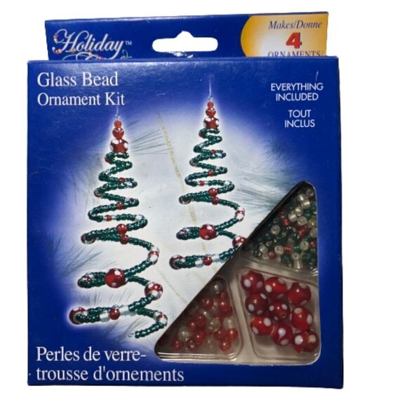 2 Vintage Glass Bead Ornament Craft Kits #3607 - Picture 2 of 5